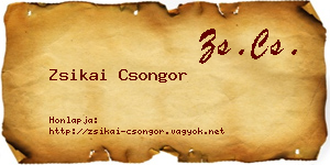 Zsikai Csongor névjegykártya