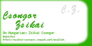 csongor zsikai business card